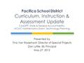 Presented by Tina Van Raaphorst, Director of Special Projects Dan Lyttle, IBL Principal May 27, 2015 Pacifica School District Curriculum, Instruction &