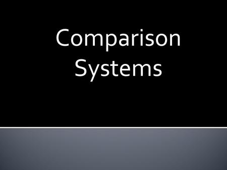 Comparison Systems. Electoral Systems: Single Member District Plurality vs. Proportional Representation.