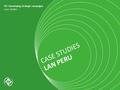 CASE STUDIES LAN PERU ITF: Developing strategic campaigns Case studies.