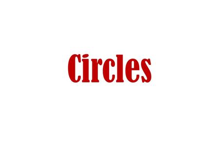 Circles. Parts of a Circle Center The diameter is the distance across the circle through the center The radius is the distance to the center point.