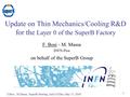 1 1F.Bosi, M.Massa, SuperB Meeting, Isola d’Elba, May 31, 2008 Update on Thin Mechanics/Cooling R&D for the Layer 0 of the SuperB Factory F. Bosi - M.