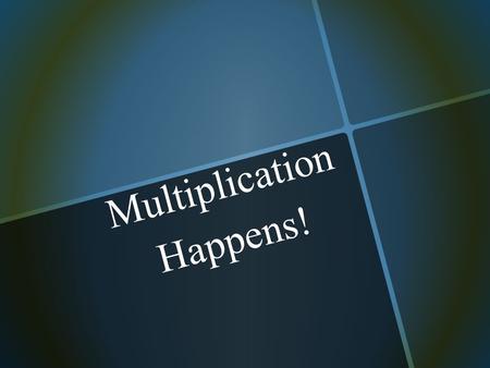 Multiplication Happens!. Listen to Christ: Acts 1: 4-5 Once when he was eating with them, he commanded them, “Do not leave Jerusalem until the Father.
