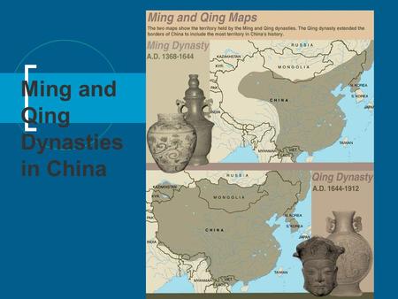 Ming and Qing Dynasties in China. Ming Dynasty (1368-1644) Last native imperial dynasty Rose out of rebellion against the Mongols Some achievements: 