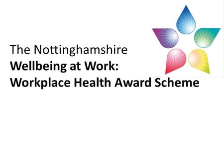 The Nottinghamshire Wellbeing at Work: Workplace Health Award Scheme.
