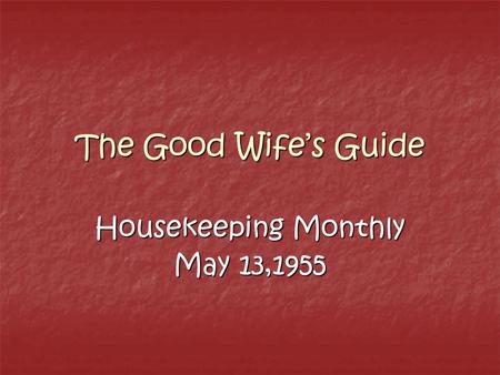 Housekeeping Monthly May 13,1955