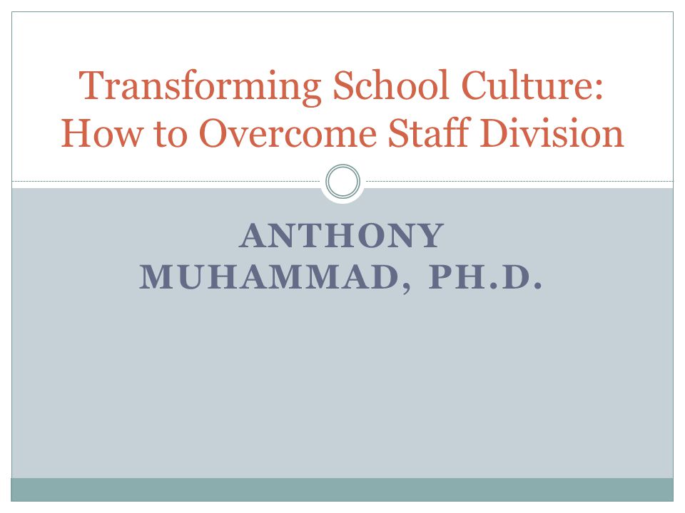 Transforming School Culture: How to Overcome Staff Division (Leading the Four Types of Teachers and Creating a Positive School Culture)