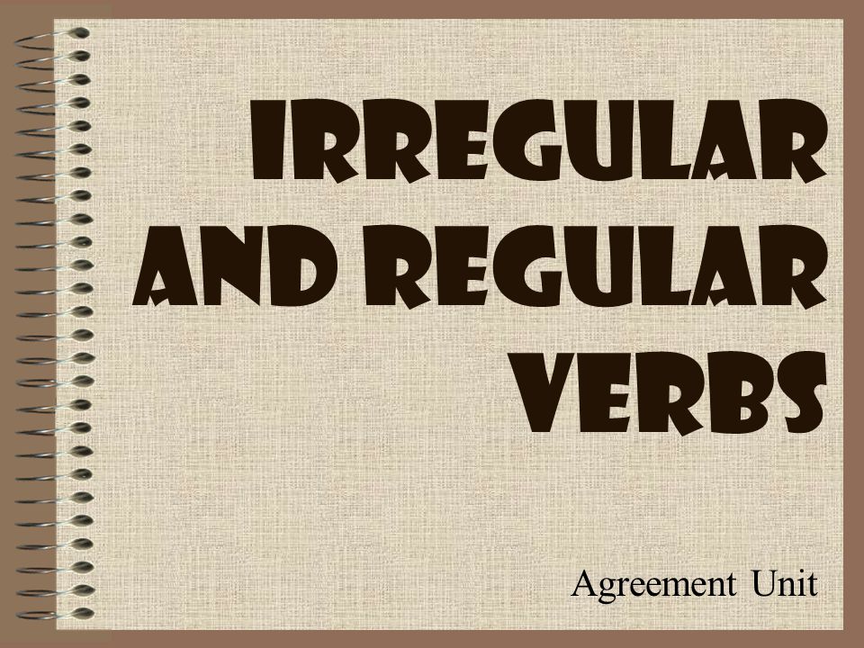 Regular and Irregular Verbs - School Lead