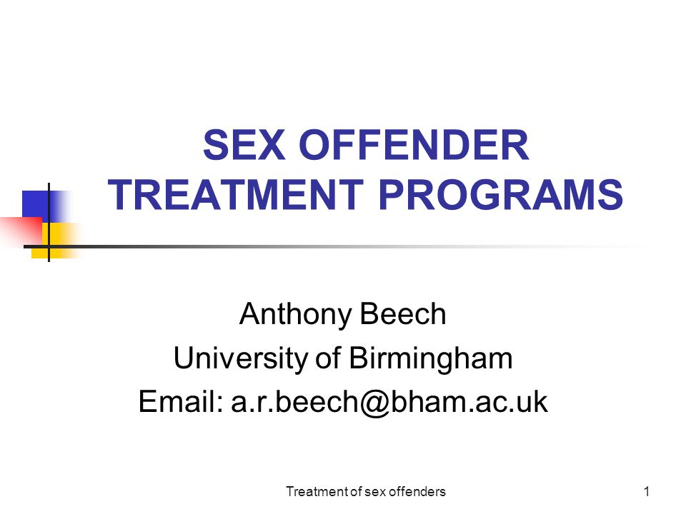 PDF) The Challenges of Sexual Offense Treatment Programs in