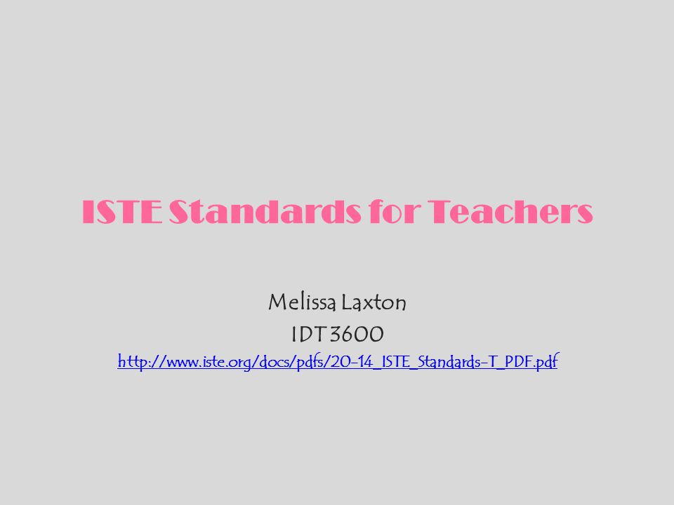 iste standards for teachers ppt download