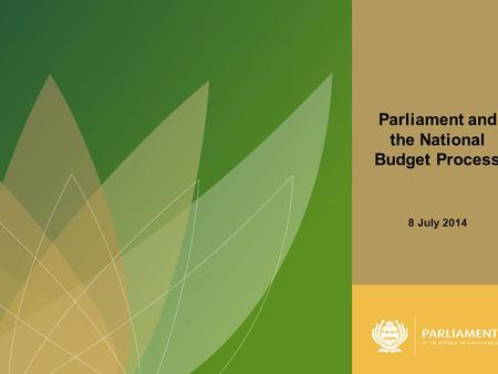 1 Parliament and the National Budget Process 8 July 2014.
