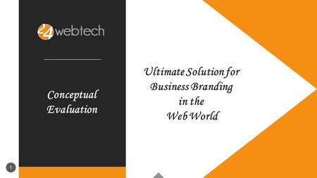 11 Conceptual Evaluation 1 Ultimate Solution for Business Branding in the Web World.