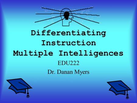 Differentiating Instruction Multiple Intelligences EDU222 Dr. Danan Myers.
