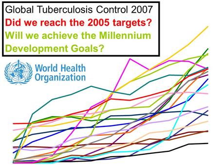 Global Tuberculosis Control 2007 Did we reach the 2005 targets? Will we achieve the Millennium Development Goals?
