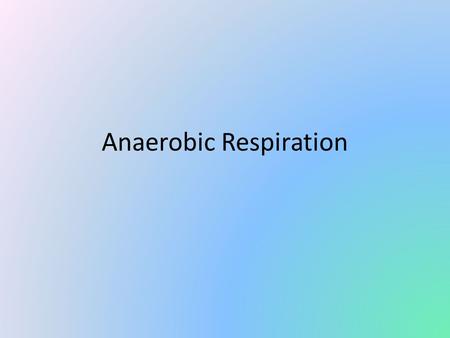 Anaerobic Respiration. Key Concepts What happens if your body cannot supply enough oxygen to sustain cellular respiration?