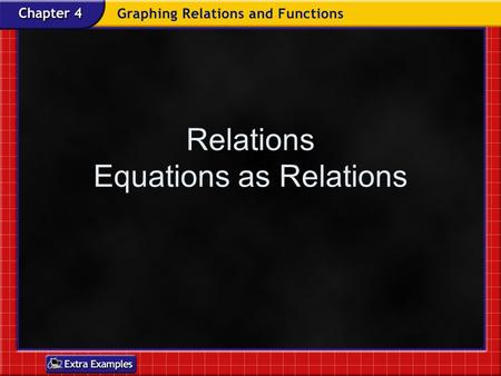 Relations Equations as Relations. Warm-up Problems (4)