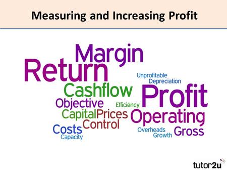 Measuring and Increasing Profit. Unit 1 Reminder – What is Profit? Profit is the reward or return for taking risks & making investments.