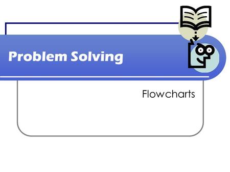 Problem Solving Flowcharts. Flowcharts Introduction  Flowcharts allow us to create a visual representation of a solution to a problem DRAW  With flowcharts,