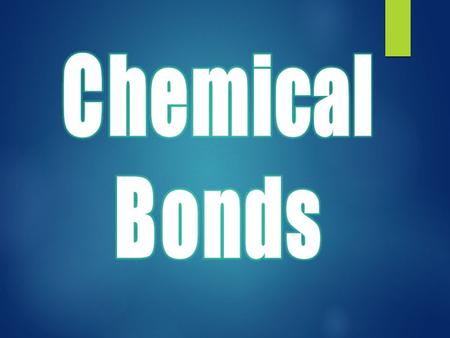 Objectives  Explain why atoms form bonds  Define chemical bond & name three types of chemical bonds  Compare and contrast the advantages and disadvantages.