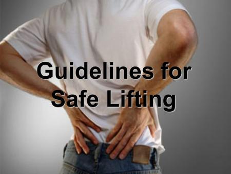 Guidelines for Safe Lifting. Guidelines for Safe Lifting The Spine’s Basic Functions Provides support Protects the spinal cord Provides flexibility for.