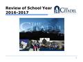 1 Review of School Year 2016-2017. Purpose Obtain Presidential approval of The Citadel College Calendar For School Year 2016-2017 2.