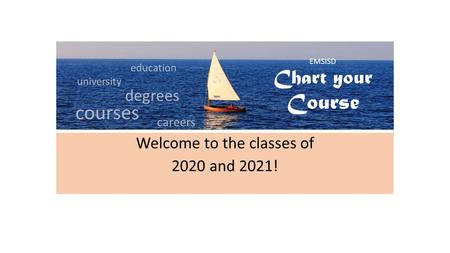 Welcome to the classes of 2020 and 2021! EMSISD Chart your Course education university degrees courses careers.