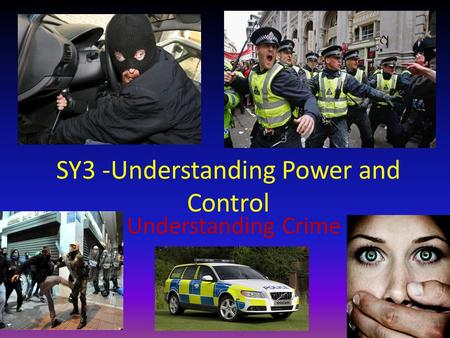 SY3 -Understanding Power and Control Understanding Crime Mrs Leigh Ashford.