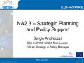 Www.egi.eu EGI-InSPIRE RI-261323 EGI-InSPIRE www.egi.eu EGI-InSPIRE RI-261323 NA2.3 – Strategic Planning and Policy Support Sergio Andreozzi EGI-InSPIRE.