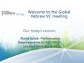 Welcome to the Global Hebrew VC meeting David Izhak: Performance Improvements in SQL 2014 – Lessons from the field Our today’s session: