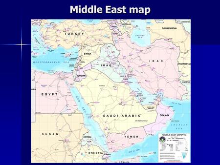 Middle East map.