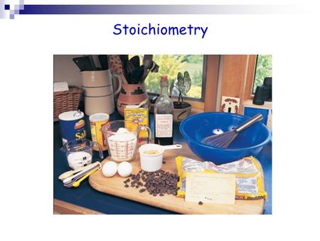 Stoichiometry. Stoichiometry is the study of the mass relationships of the reactants and the products in a chemical reaction. How much stuff it takes.
