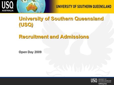 University of Southern Queensland (USQ) Recruitment and Admissions Open Day 2009.
