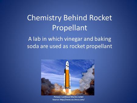 Chemistry Behind Rocket Propellant