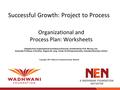Successful Growth: Project to Process Organizational and Process Plan: Worksheets Adapted from Organizational Architecture Exercise contributed by Prof.