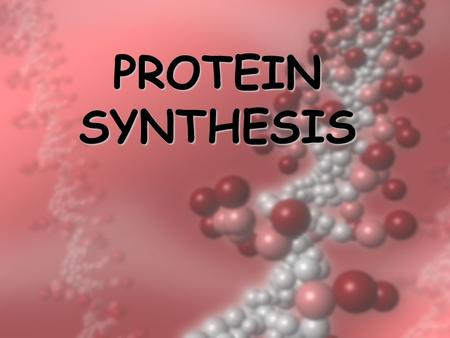PROTEIN SYNTHESIS. Review: DNA contains genes or a set of instructions. These genes code for a certain sequence of amino acids, that form polypeptides,