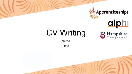CV Writing Name Date. What is the purpose of a CV? A CV is a way for employers to find out a bit about you before inviting you for an interview It needs.