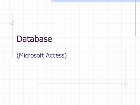 Database (Microsoft Access). Database A database is an organized collection of related data about a specific topic or purpose. Examples of databases include: