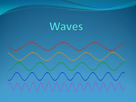 What are Waves? A wave is a disturbance that transfers energy from place to place. Energy – the ability to do work The material through which a wave travels.