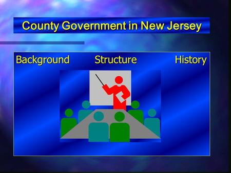 County Government in New Jersey Background Structure History.