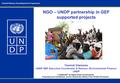 0 © 2009UNDP. All Rights Reserved Worldwide. Proprietary and Confidential. Not For Distribution Without Prior Written Permission. NGO – UNDP partnership.