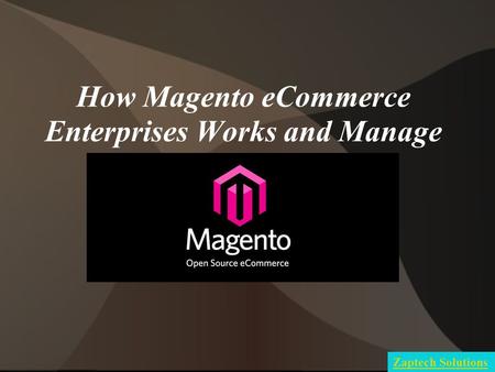 How Magento eCommerce Enterprises Works and Manage Zaptech Solutions.