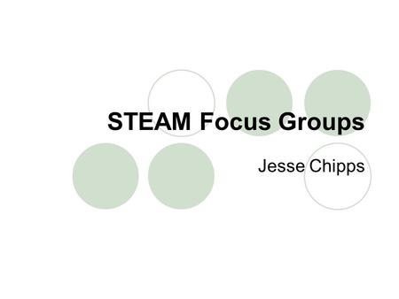 STEAM Focus Groups Jesse Chipps. The Basics The Seattle HIV/AIDS Planning Council wanted additional information about Black MSM, a high-risk group about.