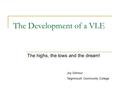 The Development of a VLE The highs, the lows and the dream! Joy Gilmour Teignmouth Community College.