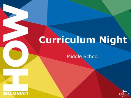 Curriculum Night Middle School. What do I as a parent need to know to support student assessments at CCAS? Essential Question.
