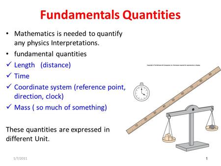 Fundamentals Quantities