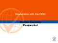 Michael Carmody Caseworker Registration with the OISC.