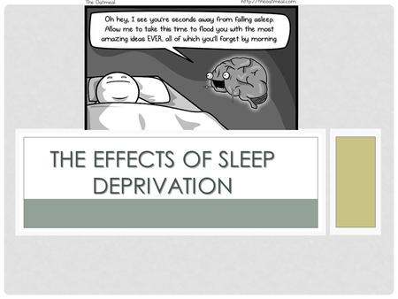THE EFFECTS OF SLEEP DEPRIVATION. SLEEP NEEDS Teens & young adults need 9+ hours Adult needs vary 7-9.