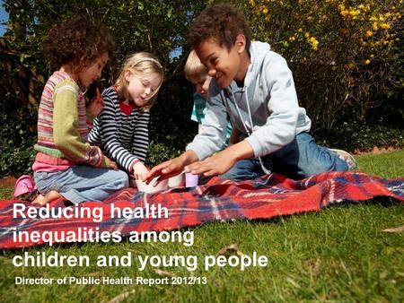 Reducing health inequalities among children and young people Director of Public Health Report 2012/13.
