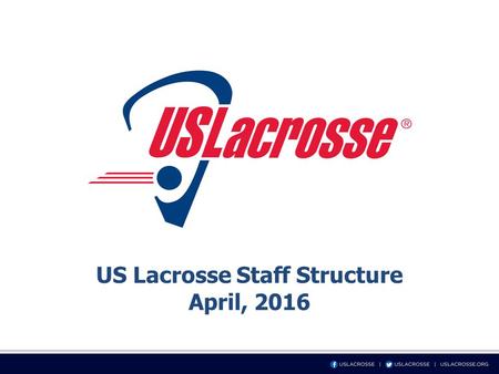 US Lacrosse Staff Structure April, 2016