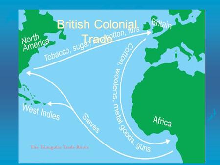 The Triangular Trade Route British Colonial Trade.