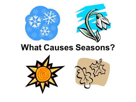 What Causes Seasons?. Learning Target I know what causes seasons on earth.